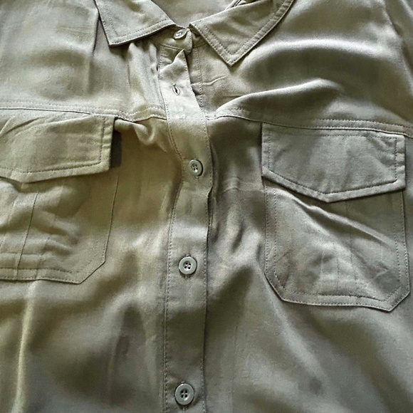 NEW PHOTOS! TUNIC, BUTTON UP, DARK OLIVE, SIZE 4X, LONG SLEEVES, 4 POCKETS, RAYO - Picture 9 of 16